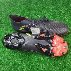 New Adidas Predator Edge.1 SG Core Black Red Soccer Cleats GW1017 Mens sz 12.5 Adidas Predator Edge .1 L FG Soccer Cleats Black Red Shoes  main image 4